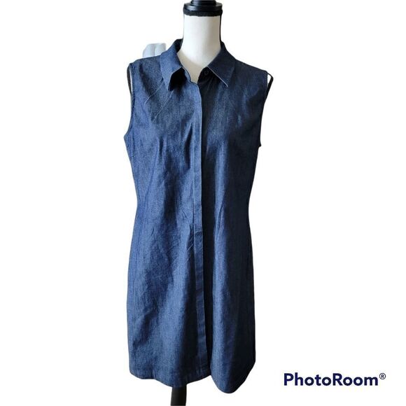 Sandro Sportswear Denim Mini Dress. Size 10. - Picture 1 of 5